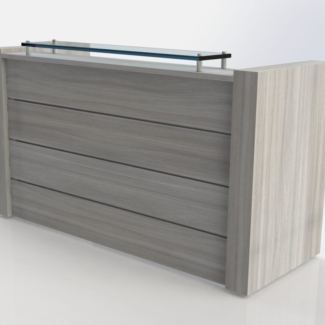 Recepción Moderna con Panel Ranurado